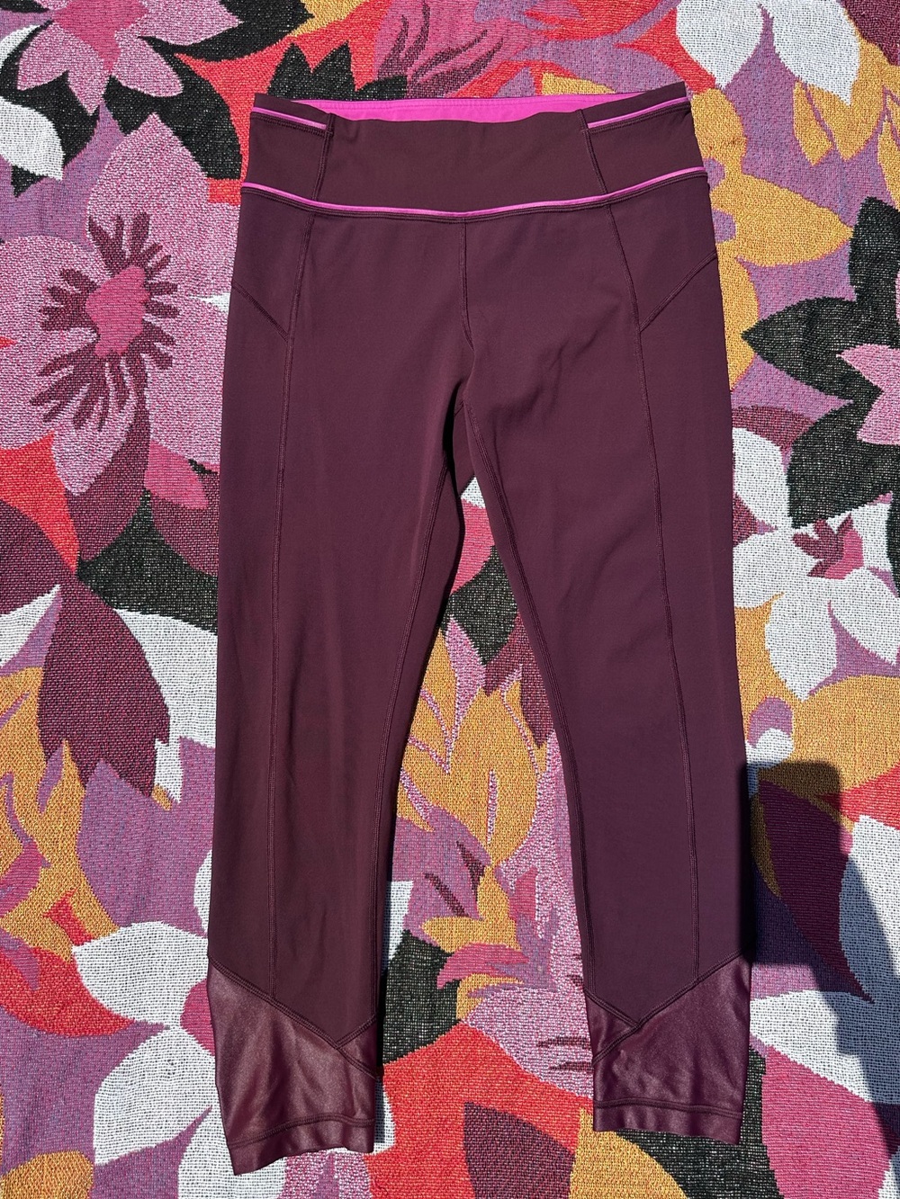 lululemon athletica Pace Queen Leggings Bordeaux Drama Maroon - Picture 2 of 8
